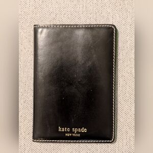 Kate Spade Black Leather Travel Wallet